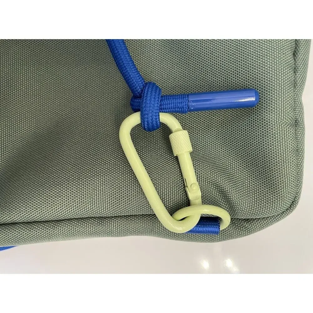 American Eagle Outfitters Olive Green Blue Small Crossbody Bag Purse Zipper